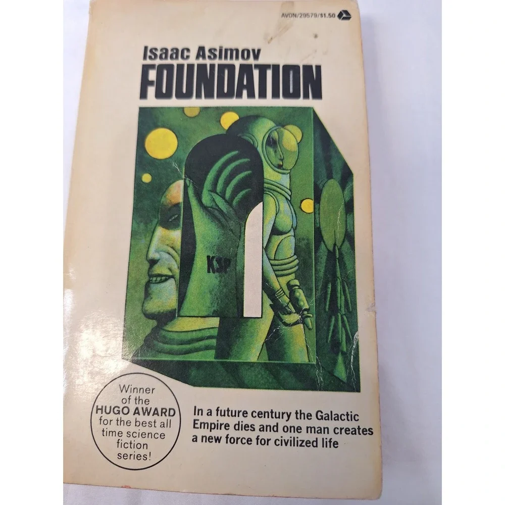 Foundation Isaac Asimov Vintage Paperback 1966 Avon 24th Printing Sci-Fi Book